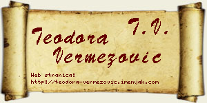 Teodora Vermezović vizit kartica